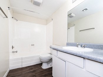 bathroom at Woodcreek Apartments in Las Vegas